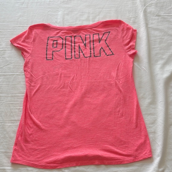 PINK Victoria's Secret Coral Short Sleeve Tee - Picture 3 of 6